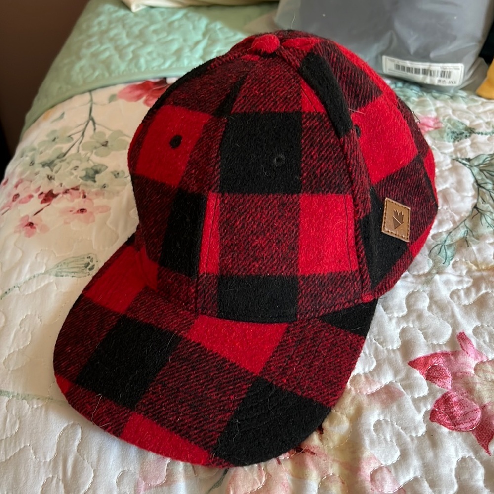 Buffalo plaid winter ball cap